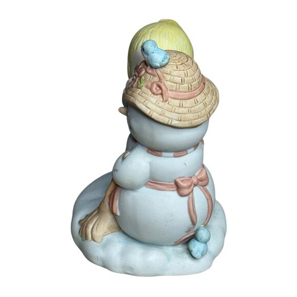 VTG 80s BETSEY CLARK Christmas Porcelain Figurine Snowman Kindness Collectible - Picture 6 of 7